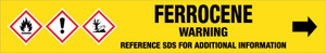 Ferrocene [CAS# 102-54-5] - GHS Pipe Marking Label
