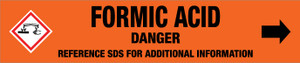 Formic Acid [CAS# 64-18-6] - GHS Pipe Marking Label