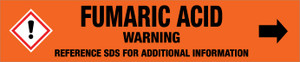 Fumaric Acid [CAS# 110-17-8] - GHS Pipe Marking Label
