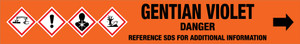 Gentian Violet [CAS# 548-62-9] - GHS Pipe Marking Label