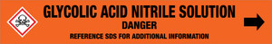 Glycolic Acid Nitrile Solution [CAS# 107-16-4] - GHS Pipe Marking Label