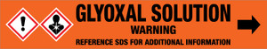 Glyoxal Solution [CAS# 107-22-2] - GHS Pipe Marking Label