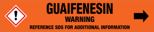 Guaifenesin [CAS# 93-14-1] - GHS Pipe Marking Label