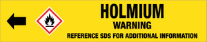 Holmium [CAS# 7440-60-0] - GHS Pipe Marking Label