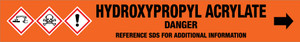 Hydroxypropyl Acrylate [CAS# 999-61-1] - GHS Pipe Marking Label