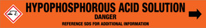 Hypophosphorous Acid Solution [CAS# 6303-21-5] - GHS Pipe Marking Label