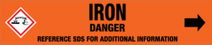 Iron [CAS# 7439-89-6] - GHS Pipe Marking Label