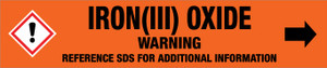 Iron(III) Oxide [CAS# 1309-37-1] - GHS Pipe Marking Label