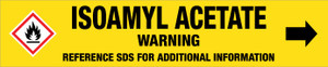 Isoamyl Acetate [CAS# 123-92-2] - GHS Pipe Marking Label