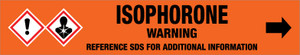 Isophorone [CAS# 78-59-1] - GHS Pipe Marking Label
