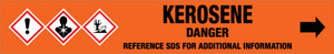 Kerosene [CAS# 8008-20-6] - GHS Pipe Marking Label