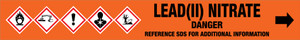 Lead(II) Nitrate [CAS# 10099-74-8] - GHS Pipe Marking Label