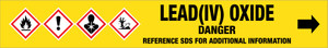 Lead(Iv) Oxide [CAS# 1309-60-0] - GHS Pipe Marking Label