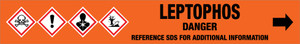 Leptophos [CAS# 21609-90-5] - GHS Pipe Marking Label