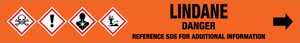Lindane [CAS# 58-89-9] - GHS Pipe Marking Label