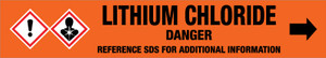 Lithium Chloride [CAS# 7447-41-8] - GHS Pipe Marking Label