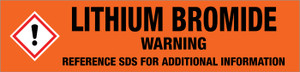 Lithium Bromide [CAS# 7550-35-8] - GHS Pipe Marking Label