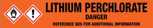 Lithium Perchlorate [CAS# 7791-03-9] - GHS Pipe Marking Label