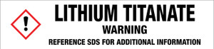 Lithium Titanate [CAS# 12031-82-2] - GHS Pipe Marking Label