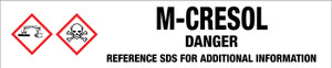 M-Cresol [CAS# 108-39-4] - GHS Pipe Marking Label
