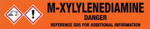 M-Xylylenediamine [CAS# 1477-55-0] - GHS Pipe Marking Label