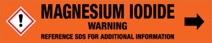 Magnesium Iodide [CAS# 10377-58-9] - GHS Pipe Marking Label