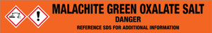 Malachite Green Oxalate Salt [CAS# 2437-29-8] - GHS Pipe Marking Label
