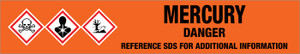 Mercury [CAS# 7439-97-6] - GHS Pipe Marking Label