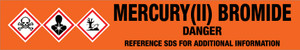 Mercury(II) Bromide [CAS# 7789-47-1] - GHS Pipe Marking Label