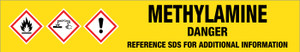 Methylamine [CAS# 74-89-5] - GHS Pipe Marking Label