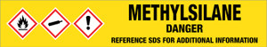 Methylsilane [CAS# 992-94-9] - GHS Pipe Marking Label