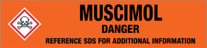Muscimol [CAS# 2763-96-4] - GHS Pipe Marking Label
