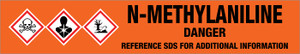 N-Methylaniline [CAS# 100-61-8] - GHS Pipe Marking Label
