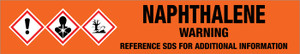 Naphthalene [CAS# 91-20-3] - GHS Pipe Marking Label