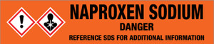 Naproxen Sodium [CAS# 26159-34-2] - GHS Pipe Marking Label