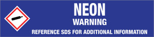 Neon [CAS# 7440-01-9] - GHS Pipe Marking Label