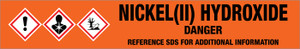 Nickel(II) Hydroxide [CAS# 12054-48-7] - GHS Pipe Marking Label