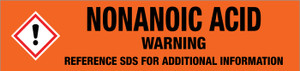 Nonanoic Acid [CAS# 112-05-0] - GHS Pipe Marking Label