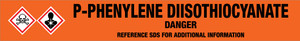 P-Phenylene Diisothiocyanate [CAS# 4044-65-9] - GHS Pipe Marking Label