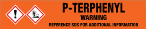 P-Terphenyl [CAS# 92-94-4] - GHS Pipe Marking Label