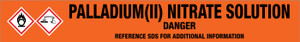 Palladium(II) Nitrate Solution [CAS# 10102-05-3] - GHS Pipe Marking Label