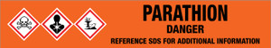 Parathion [CAS# 56-38-2] - GHS Pipe Marking Label