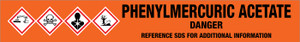 Phenylmercuric Acetate [CAS# 62-38-4] - GHS Pipe Marking Label