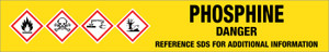 Phosphine [CAS# 7803-51-2] - GHS Pipe Marking Label
