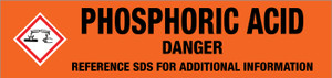 Phosphoric Acid [CAS# 7664-38-2] - GHS Pipe Marking Label