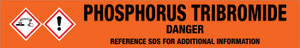 Phosphorus Tribromide [CAS# 7789-60-8] - GHS Pipe Marking Label