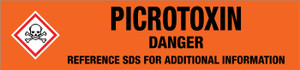Picrotoxin [CAS# 124-87-8] - GHS Pipe Marking Label