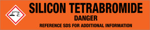 Silicon Tetrabromide [CAS# 7789-66-4] - GHS Pipe Marking Label
