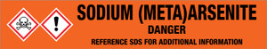 Sodium (Meta)Arsenite [CAS# 7784-46-5] - GHS Pipe Marking Label