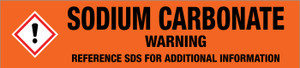 Sodium Carbonate [CAS# 497-19-8] - GHS Pipe Marking Label